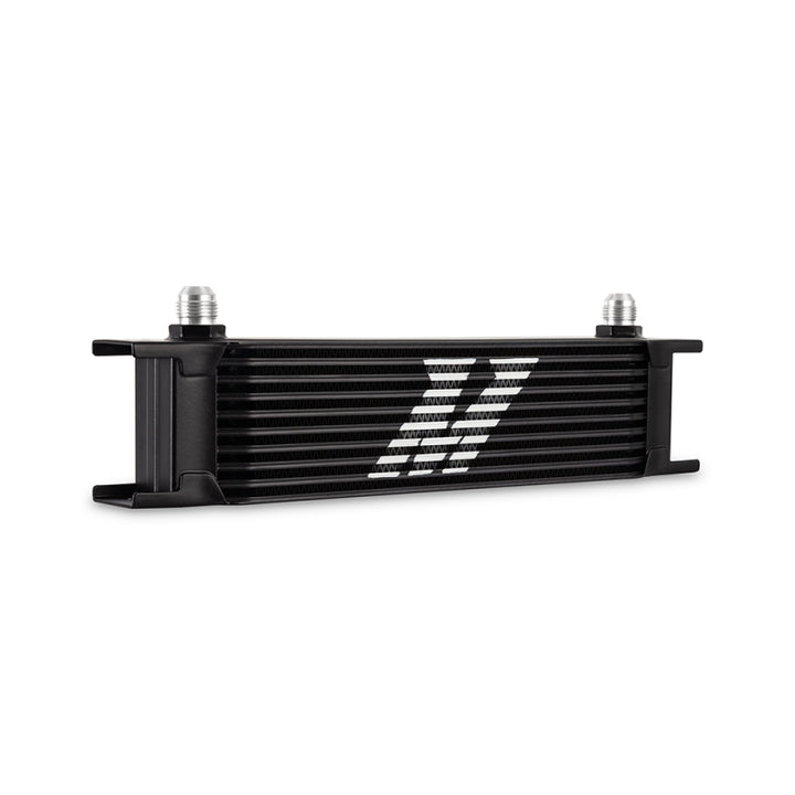 Mishimoto Universal -8AN 10 Row Oil Cooler - Black - Bull Strap