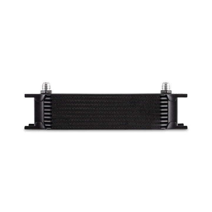Mishimoto Universal -8AN 10 Row Oil Cooler - Black - Bull Strap
