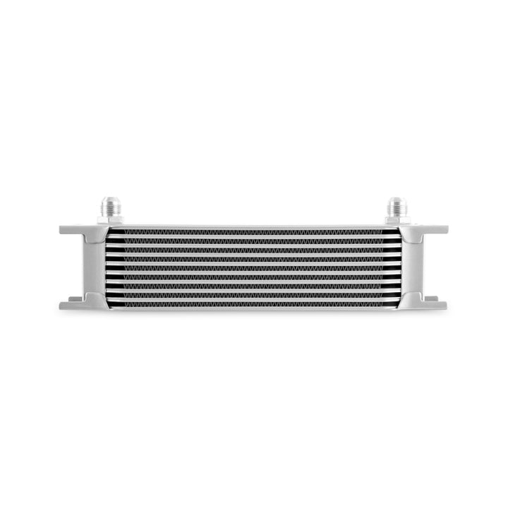 Mishimoto Universal -8AN 10 Row Oil Cooler - Silver - Bull Strap