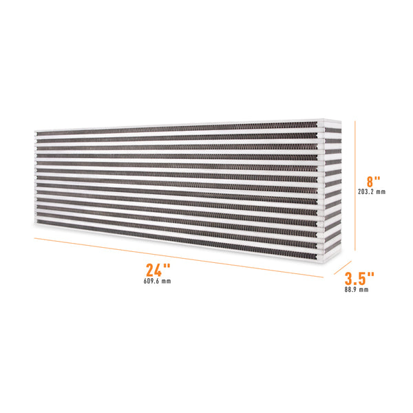 Mishimoto Universal Air-to-Air Intercooler Core - 24in / 8in / 3.5in - Bull Strap