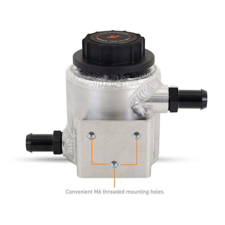 Mishimoto Universal Aluminum Coolant Expansion Tank - Brushed - Bull Strap