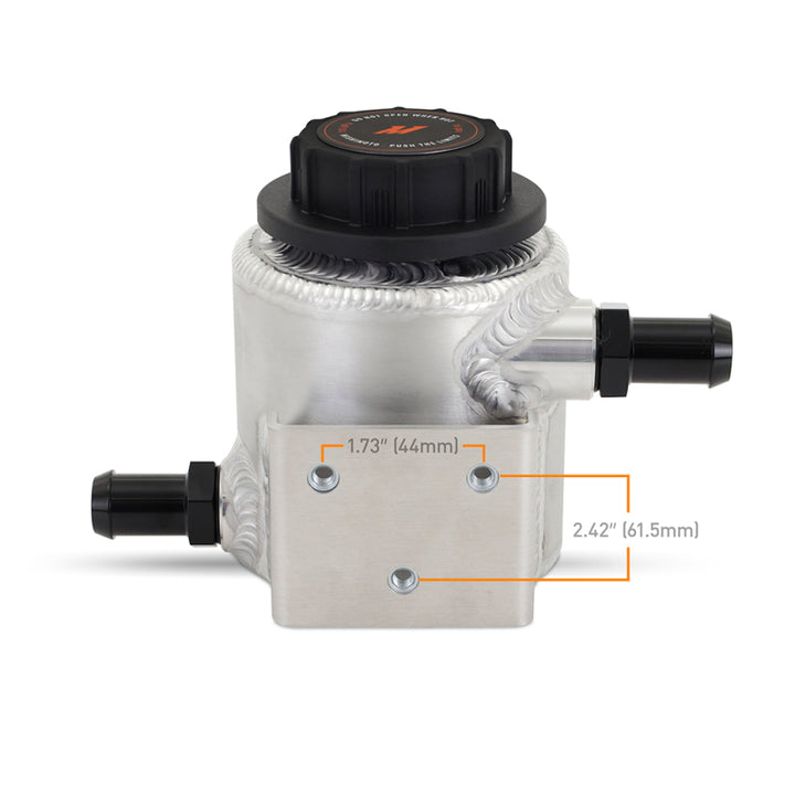 Mishimoto Universal Aluminum Coolant Expansion Tank - Brushed - Bull Strap
