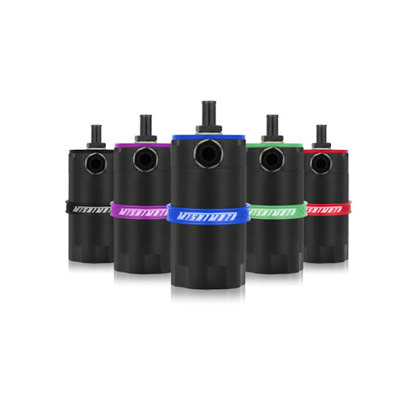 Mishimoto Universal Baffled Oil Catch Can - Black - Bull Strap