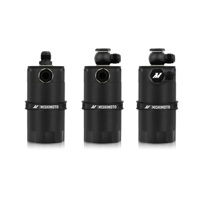 Mishimoto Universal Baffled Oil Catch Can - Black - Bull Strap