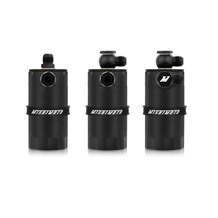 Mishimoto Universal Baffled Oil Catch Can - Black - Bull Strap
