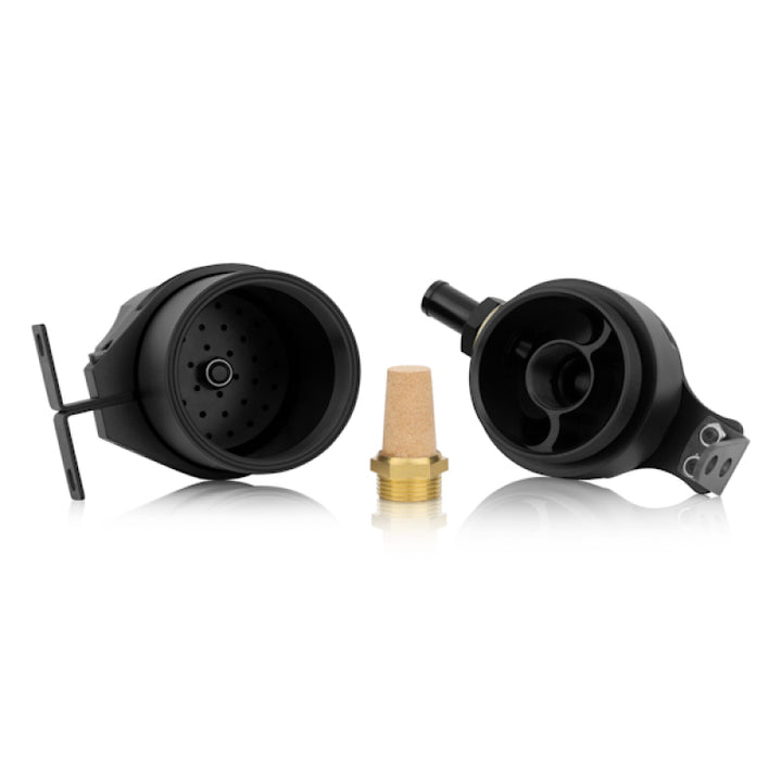 Mishimoto Universal Baffled Oil Catch Can - Black - Bull Strap