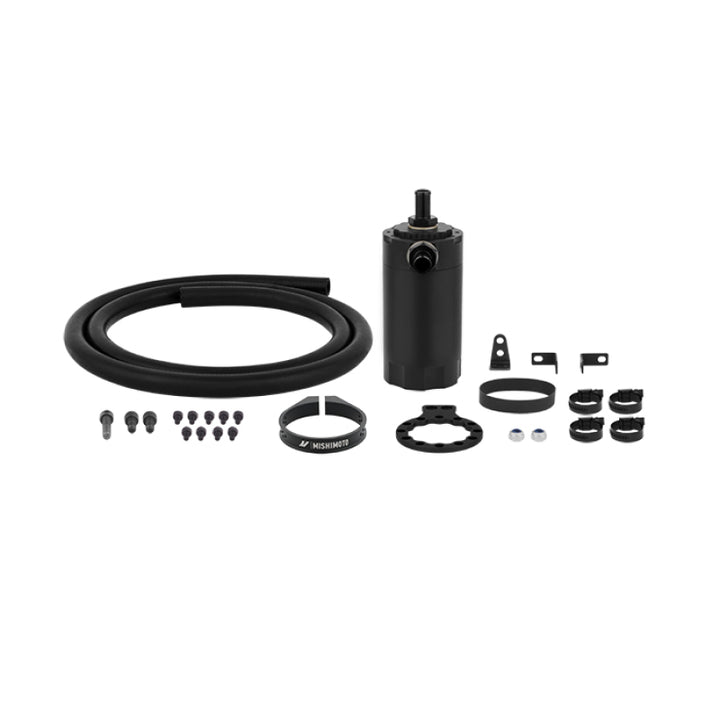 Mishimoto Universal Baffled Oil Catch Can - Black - Bull Strap