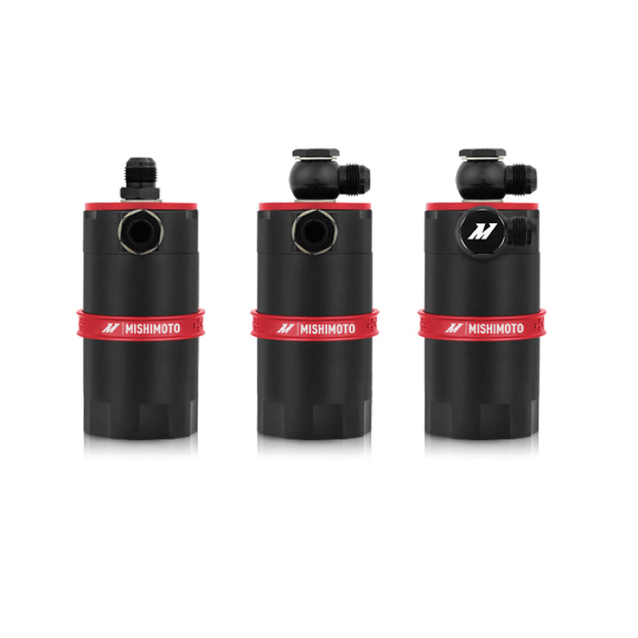 Mishimoto Universal Baffled Oil Catch Can - Red - Bull Strap