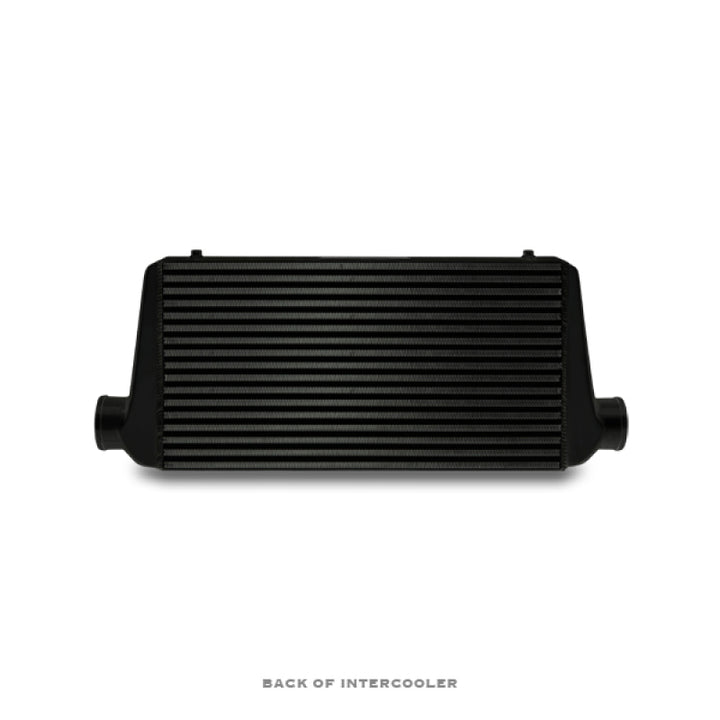 Mishimoto Universal Black S Line Intercooler Overall Size: 31x12x3 Core Size: 23x12x3 Inlet / Outlet - Bull Strap