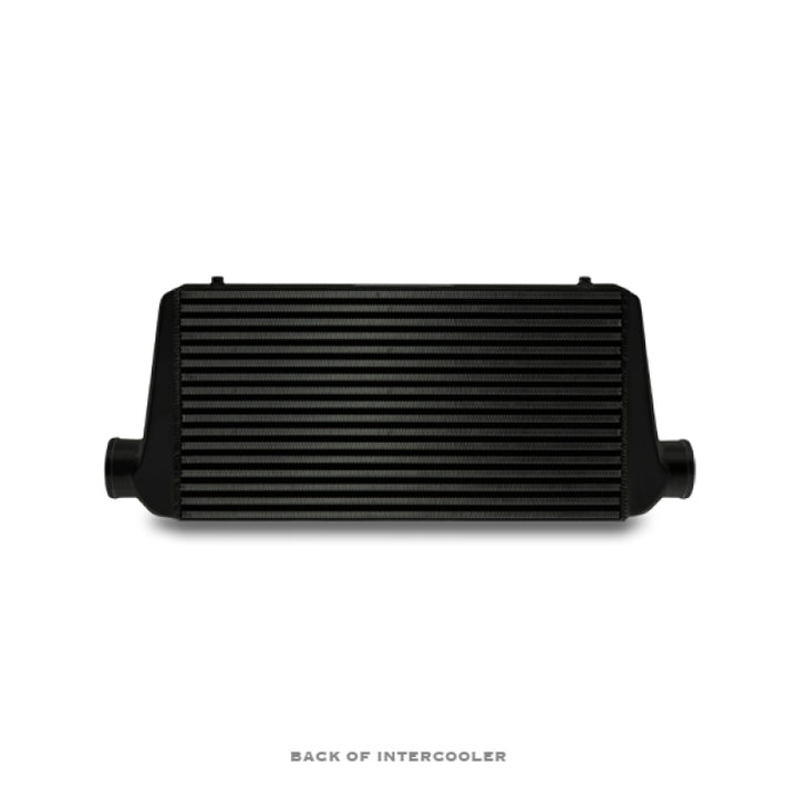 Mishimoto Universal Black S Line Intercooler Overall Size: 31x12x3 Core Size: 23x12x3 Inlet / Outlet - Bull Strap
