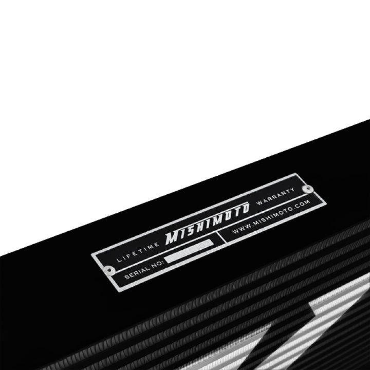 Mishimoto Universal Black S Line Intercooler Overall Size: 31x12x3 Core Size: 23x12x3 Inlet / Outlet - Bull Strap