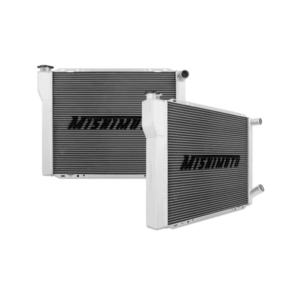 Mishimoto Universal Dual Pass Race Radiator 27x19x3 Inches Aluminum Radiator - Bull Strap