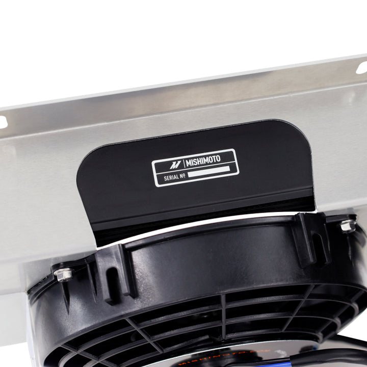 Mishimoto Universal Oil Cooler Kit 25-Row Cooler and 1x 8in Fan - Bull Strap