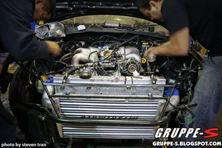 Mishimoto Universal Silver G Line Bar & Plate Intercooler Overall Size: 24.5x11.75x3 Core Size: 17.5 - Bull Strap
