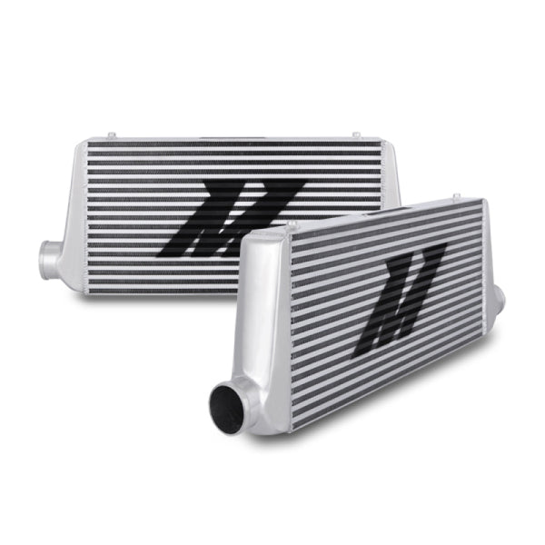 Mishimoto Universal Silver S Line Intercooler Overall Size: 31x12x3 Core Size: 23x12x3 Inlet /Outlet - Bull Strap