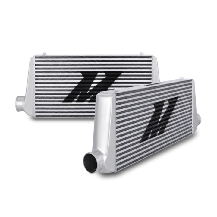 Mishimoto Universal Silver S Line Intercooler Overall Size: 31x12x3 Core Size: 23x12x3 Inlet /Outlet - Bull Strap