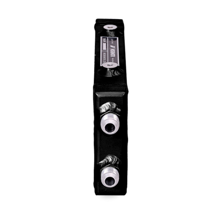 Mishimoto Universal Small Bar and Plate Dual Pass Black Oil Cooler - Bull Strap