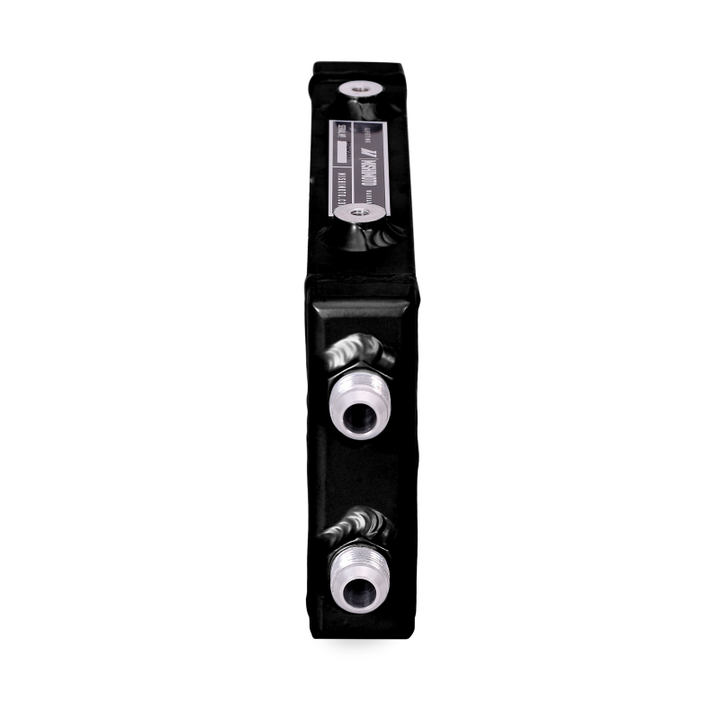 Mishimoto Universal Small Bar and Plate Dual Pass Black Oil Cooler - Bull Strap