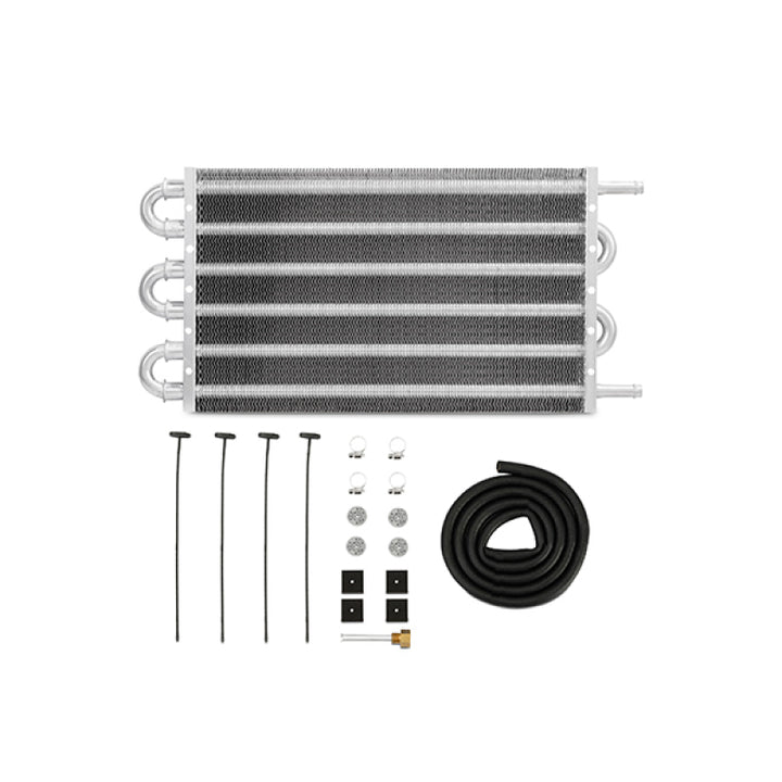 Mishimoto Universal Transmission Fluid Cooler - 12in x 7.5in x .75in - Bull Strap