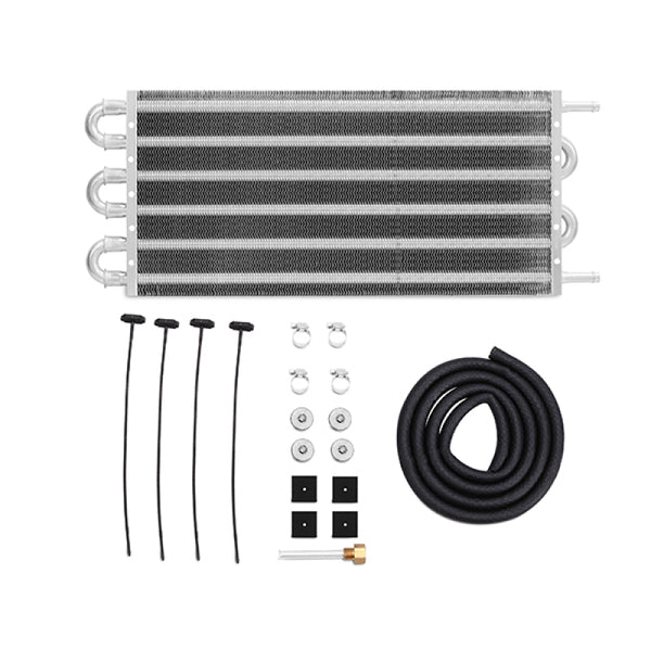 Mishimoto Universal Transmission Fluid Cooler - 15in x 7.5in x .75in - Bull Strap