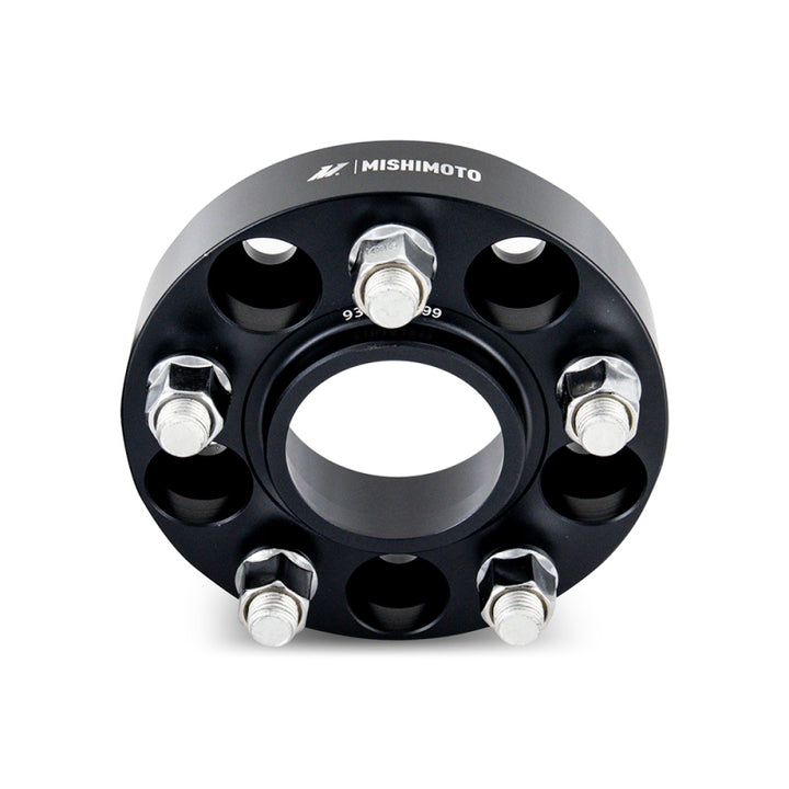 Mishimoto Wheel Spacers - 5X114.3 / 70.5 / 25 / M14 - Black - Bull Strap