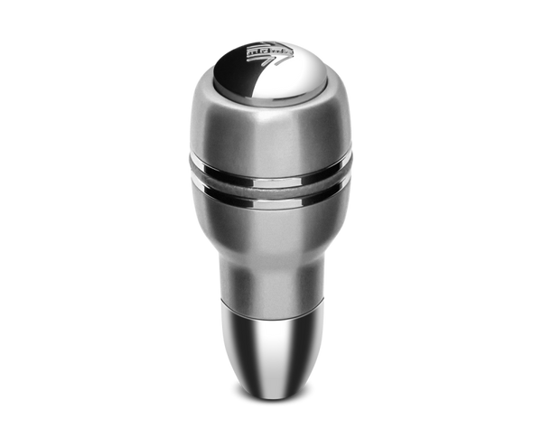 Momo Automatico Shift Knob - Aluminum, Chrome Insert - Bull Strap