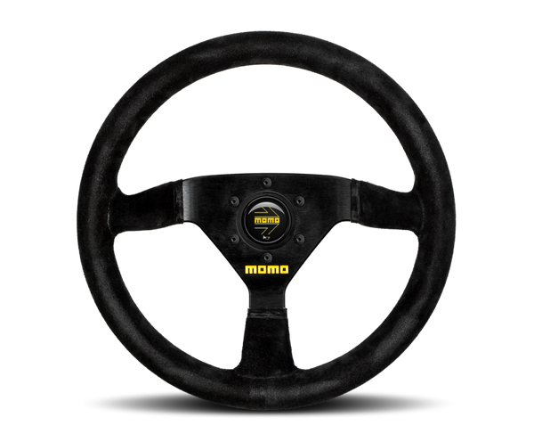 Momo MOD69 Steering Wheel 350 mm -  Black Suede/Black Spokes - Bull Strap