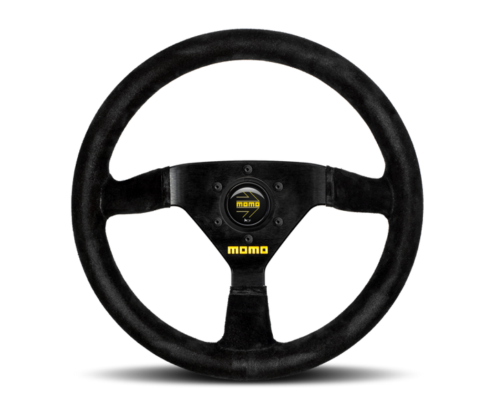 Momo MOD69 Steering Wheel 350 mm -  Black Suede/Black Spokes - Bull Strap