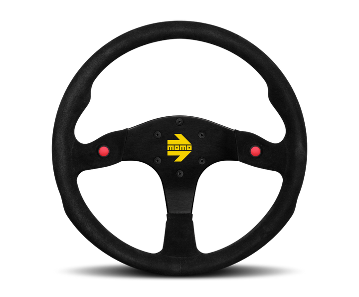 Momo MOD80 Steering Wheel 350 mm -  Black Suede/Black Spokes - Bull Strap