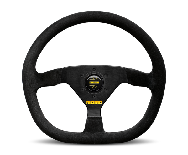 Momo MOD88 Steering Wheel 320 mm -  Black Suede/Black Spokes - Bull Strap