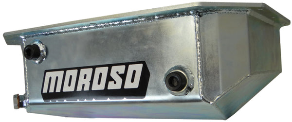Moroso Acura/Honda K Series (Notched) Road Race Baffled Wet Sump Extra Capacity 5.5in Steel Oil Pan - Bull Strap