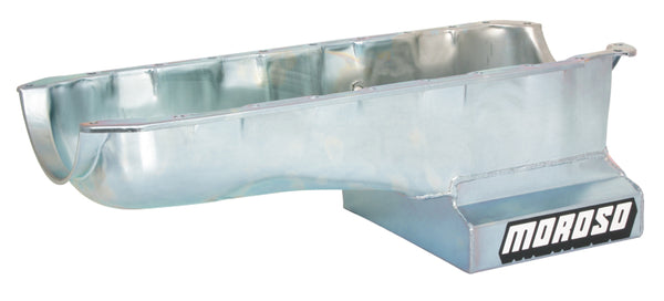 Moroso Chevrolet Big Block Mark IV/GM A Body Deep Wet Sump 6qt 8in Steel Oil Pan - Bull Strap