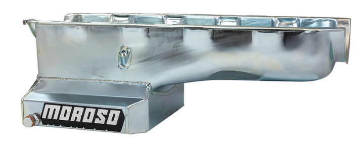 Moroso Chevrolet Big Block Mark IV Kicked Out Wet Sump 6qt 8in Steel Oil Pan - Bull Strap
