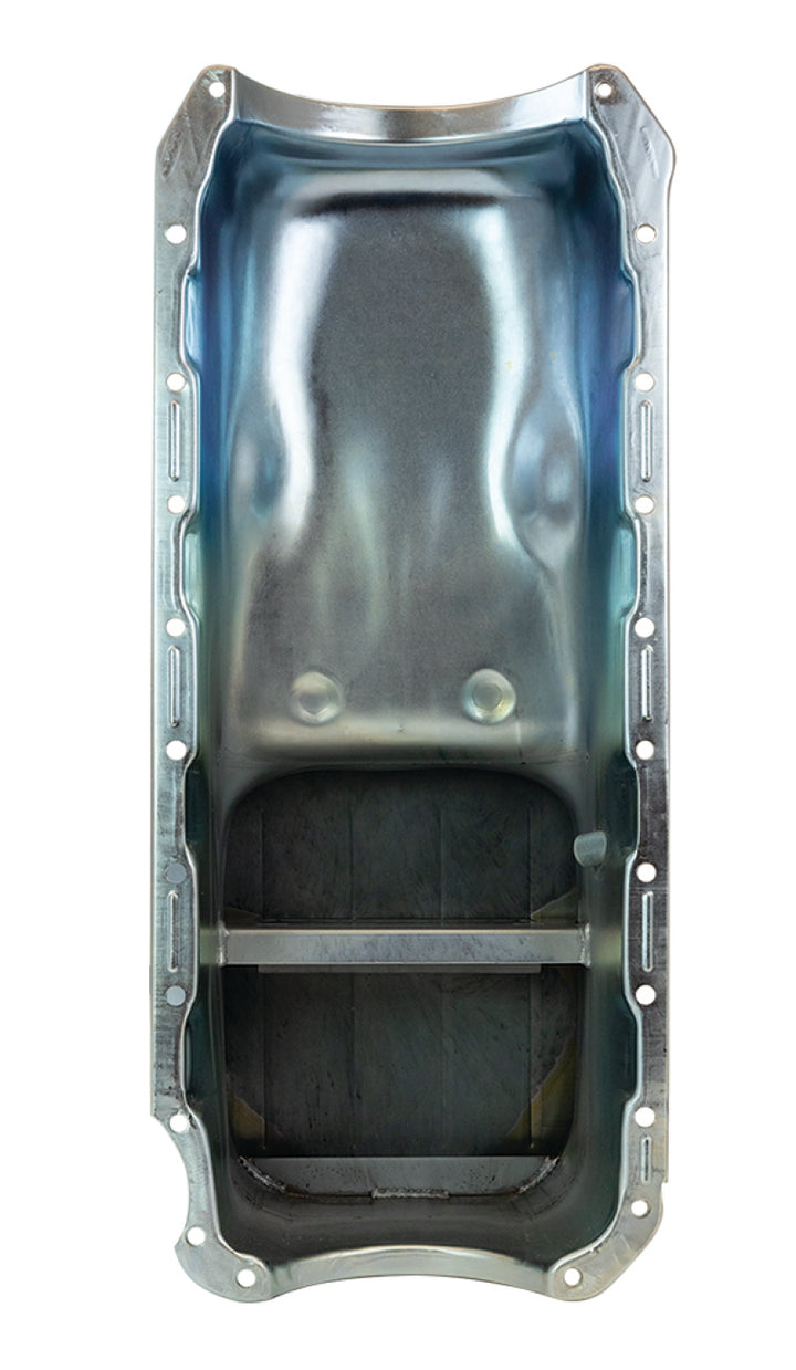Moroso Chevrolet Big Block Mark IV Kicked Out Wet Sump 6qt 8in Steel Oil Pan - Bull Strap