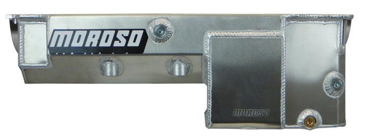 Moroso Chevrolet Big Block Mark IV (w/Double Power Kick Outs) Wet Sump 6-7qt 8in Aluminum Oil Pan - Bull Strap