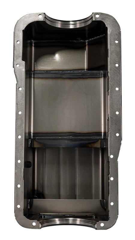 Moroso Ford 351W (w/Rear Sump & Billet End Seals) Extra Deep Wet Sump 7qt 9in Steel Oil Pan - Bull Strap