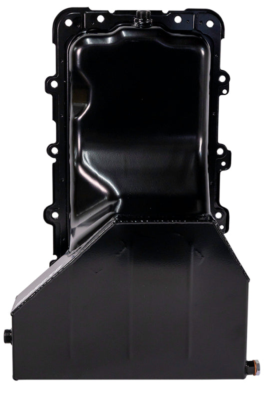 Moroso Ford 4.6/5.4L (w/Rear Sump) Road Race Baffled Wet Sump 8qt 6.5in Steel Oil Pan - Bull Strap