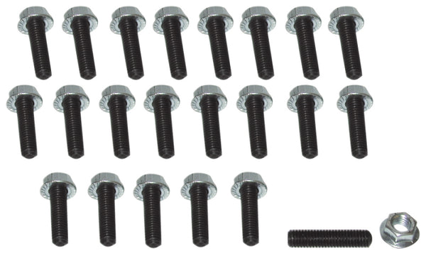 Moroso Honda/Acura/Mazda Rotary/Dodge Neon/Toyota MR2 Oil Pan Stud Kit - 6mm - Steel - Set of 22 - Bull Strap