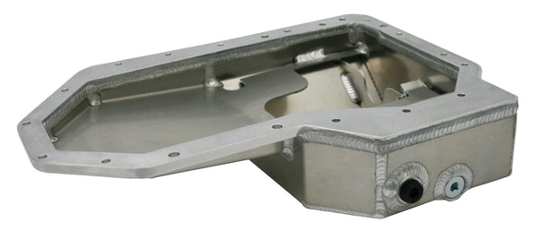 Moroso Mitsubishi Evo 10 (w/Factory AC) Road Race Baffled Extra Capacity Aluminum Oil Pan - Bull Strap