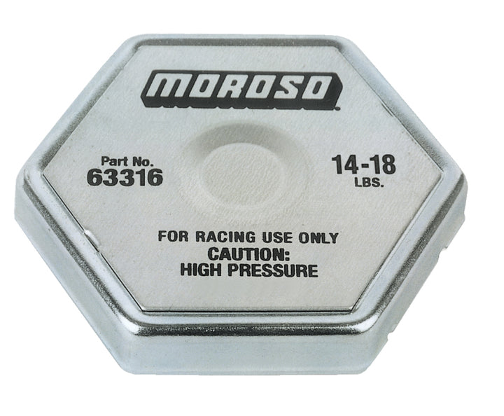 Moroso Racing Radiator Cap - 14-18lbs - Bull Strap