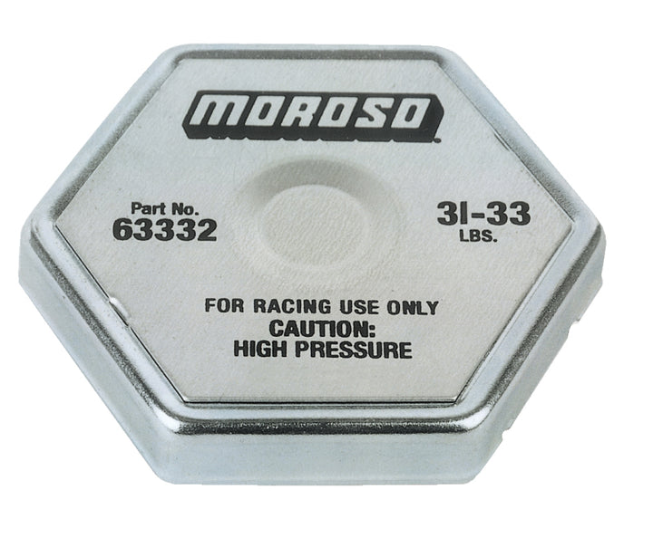 Moroso Racing Radiator Cap - 31-33lbs - Bull Strap
