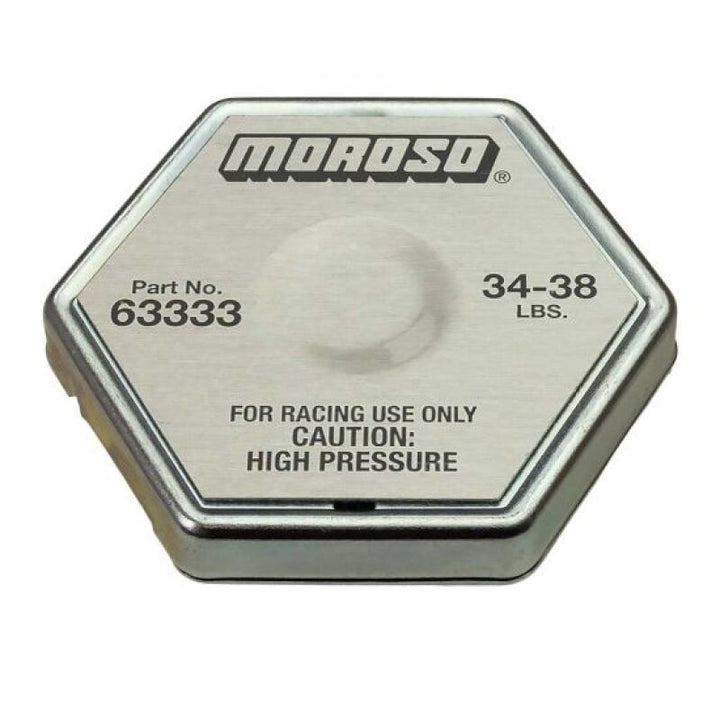 Moroso Racing Radiator Cap - 34-38 PSI - Bull Strap