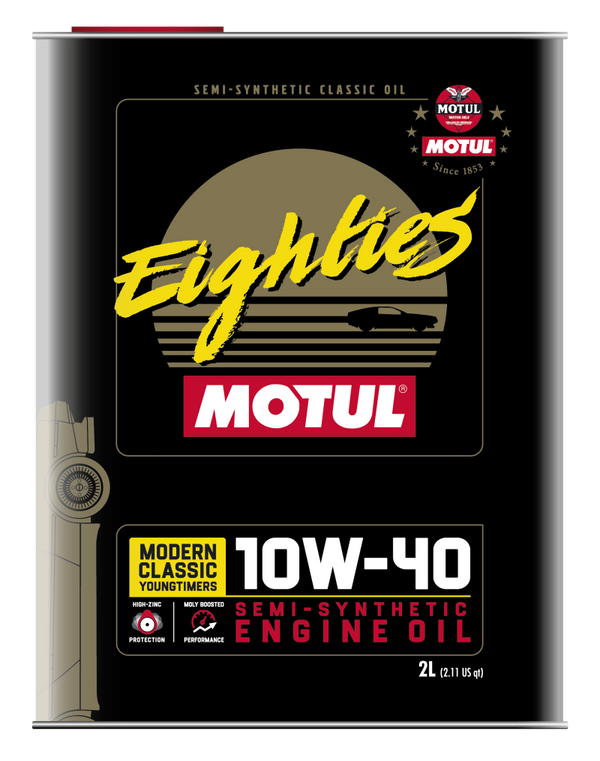 Motul 10W40 Classic Eighties Oil - 10x2L - Bull Strap