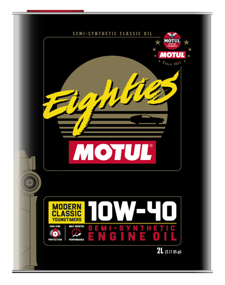 Motul 10W40 Classic Eighties Oil - 10x2L - Bull Strap