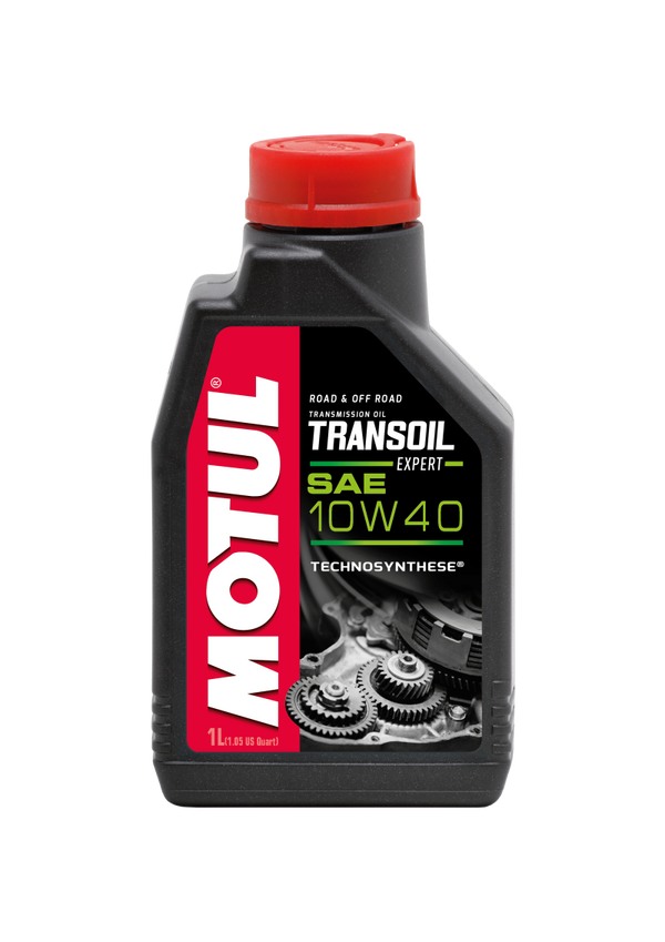 Motul 1L Powersport TRANSOIL Expert SAE 10W40 Technosynthese Fluid for Gearboxes - Bull Strap