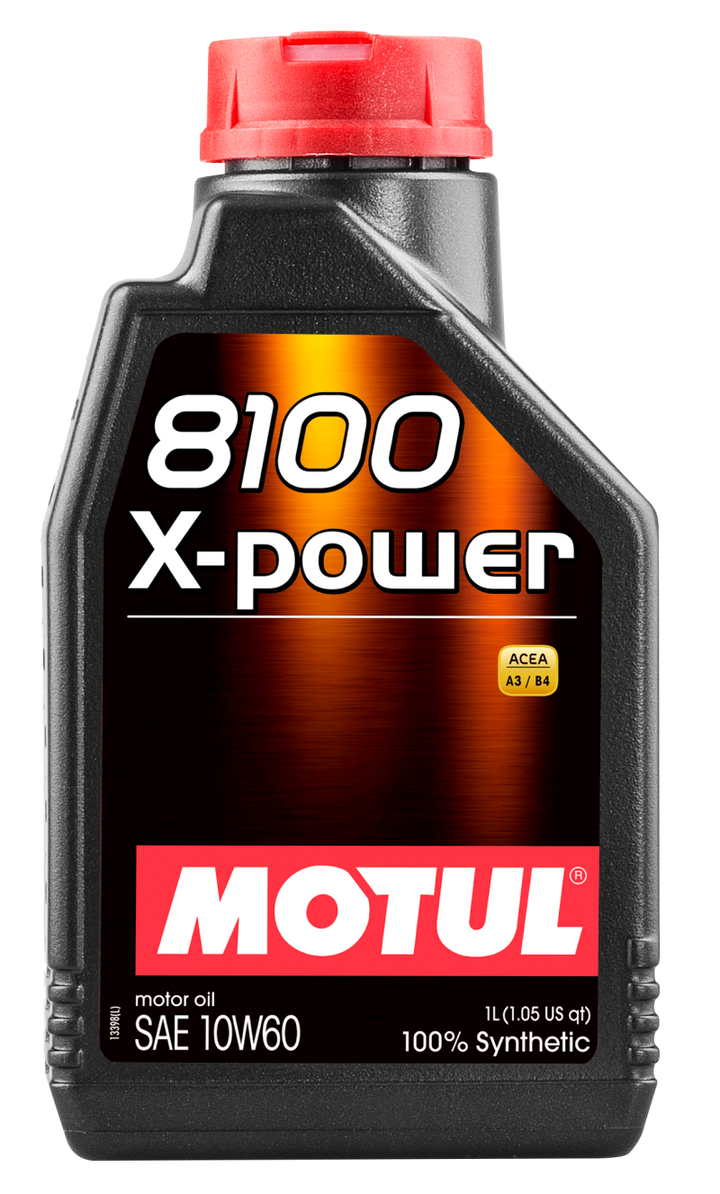 Motul 1L Synthetic Engine Oil 8100 10W60 X-Power - ACEA A3/B4 - Bull Strap