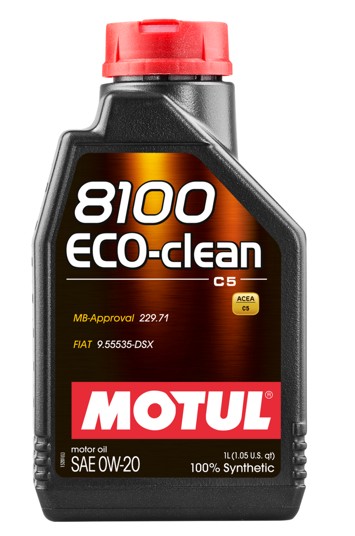 Motul 1L Synthetic Engine Oil 8100 Eco-Clean 0W20 - Bull Strap