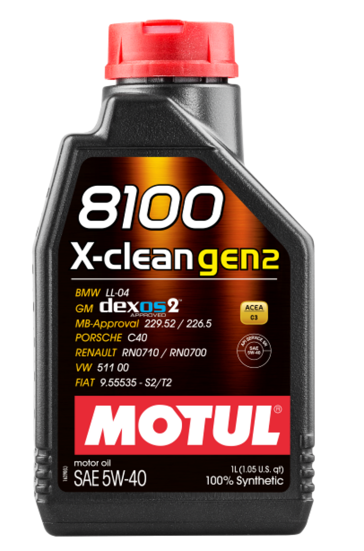 Motul 1L Synthetic Engine Oil 8100 X-CLEAN Gen 2 5W40 - Bull Strap