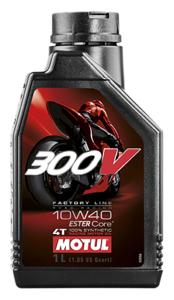 Motul 1L Synthetic-ester Oil 300V Factory Line Road Racing 10W40 - Bull Strap
