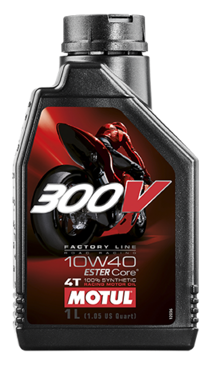 Motul 1L Synthetic-ester Oil 300V Factory Line Road Racing 10W40 - Bull Strap
